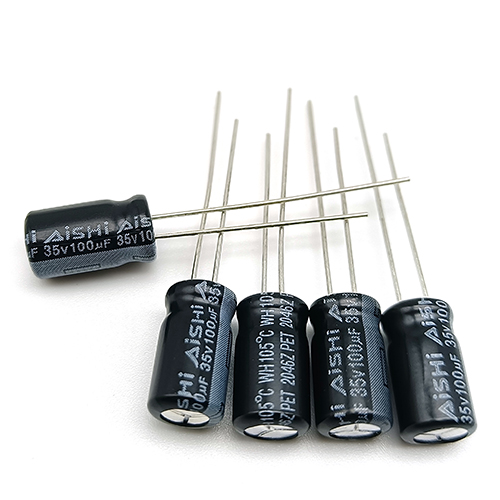 Aishi aluminum electrolytic capacitor 35v100uf