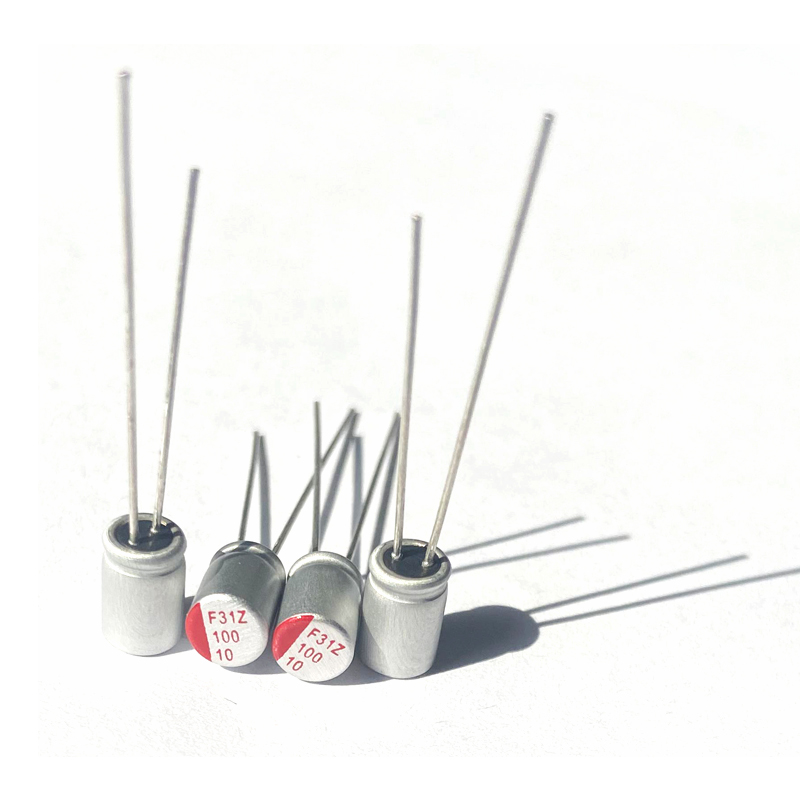 Aishi solid plug-in capacitor 10v100uf