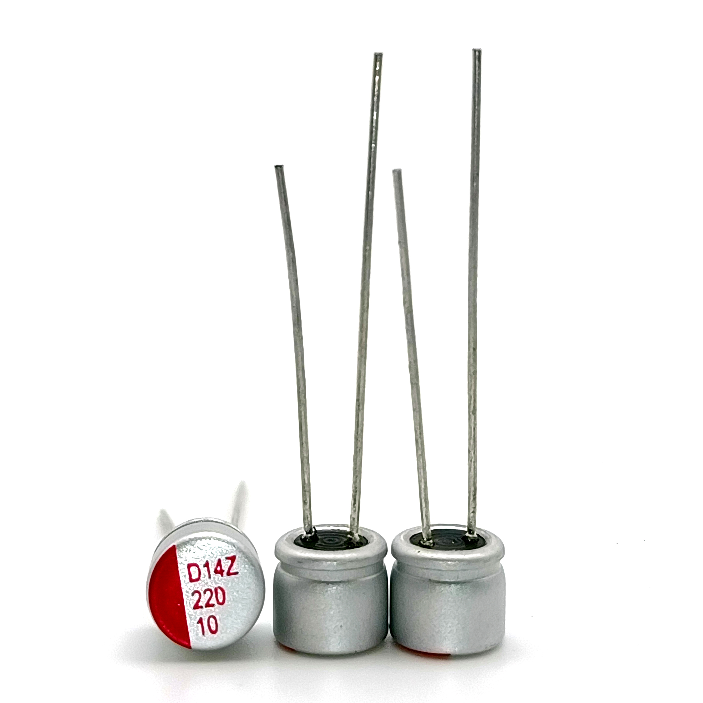 Aishi solid plug-in capacitor 10v220uf