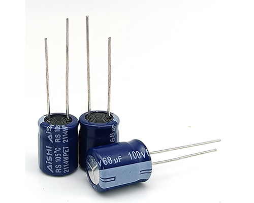 Aishi high frequency low resistance electrolytic capacitor 100v68uf