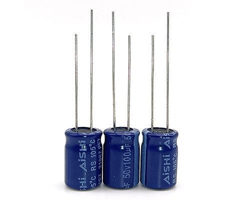 Aishi lead electrolytic capacitor 50v100uf