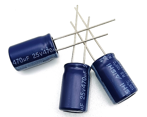 Aishi electrolytic capacitor RS series 25v470uf