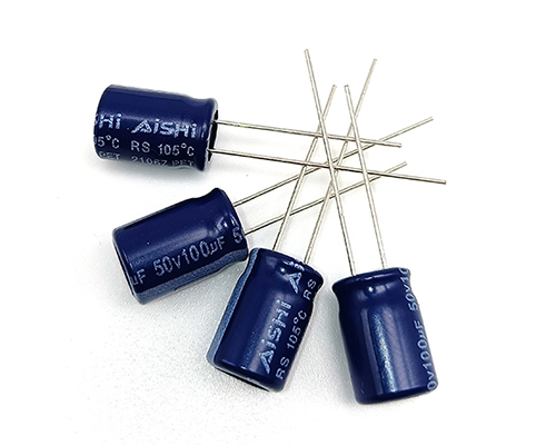 Aishi lead electrolytic capacitor 50v100uf