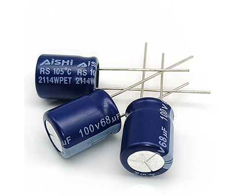 Aishi high frequency low resistance electrolytic capacitor 100v68uf
