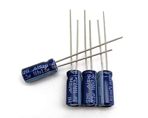 Aishi aluminum electrolytic capacitor 100v2.2uf