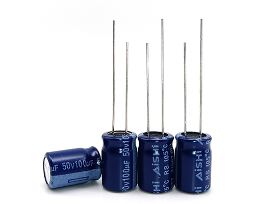 Aishi lead electrolytic capacitor 50v100uf