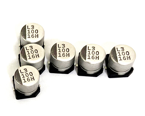 Lelon chip capacitor 16v100uf VZH series